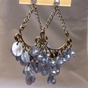 Silver long earrings